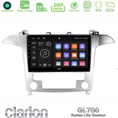 Clarion GL700 Lite Series Ford S-Max 2006-2012 8Core Android11 2+32GB Navigation Multimedia Tablet 9" Με Carplay & Android Auto 