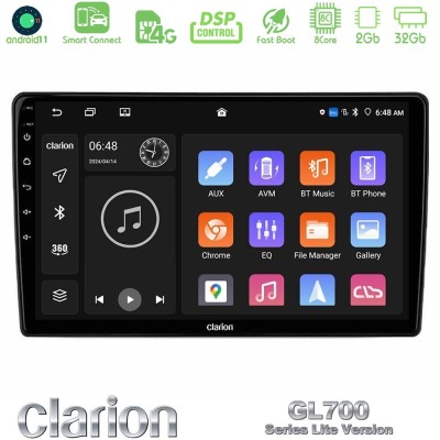 Clarion GL700 Lite Series Alfa Romeo Mito 2008-2014 8Core Android11 2+32GB Navigation Multimedia Tablet 9" Με Carplay & Android 