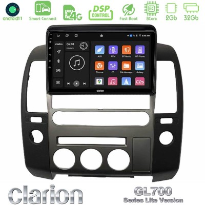 Clarion GL700 Lite Series 8Core Android11 2+32GB Nissan Navara D40 2006-2012 (με εργ.οθόνη) Navigation Multimedia Tablet 9" Με C