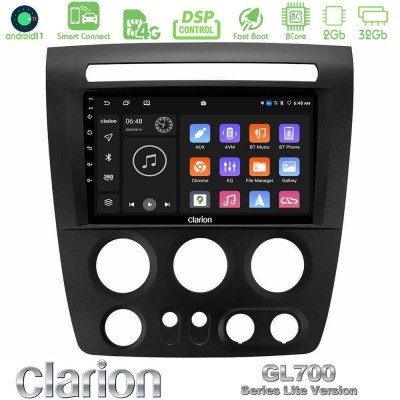 Clarion GL700 Lite Series 8Core Android11 2+32GB Hummer H3 2005-2009 Navigation Multimedia Tablet 9" Με Carplay & Android Auto