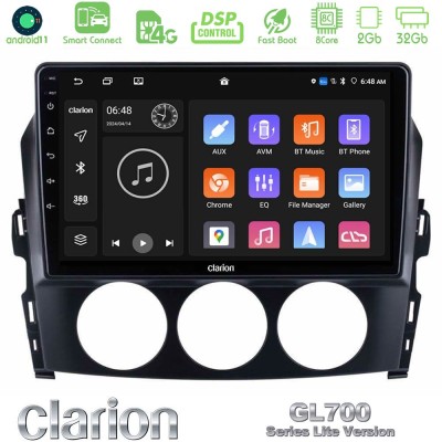 Clarion GL700 Lite Series 8Core Android11 2+32GB Mazda MX-5 2006-2008 Navigation Multimedia Tablet 9" Με Carplay & Android Auto