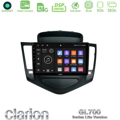 Clarion GL700 Lite Series 8Core Android11 2+32GB Chevrolet Cruze 2009-2012 Navigation Multimedia Tablet 9" Με Carplay & Android 