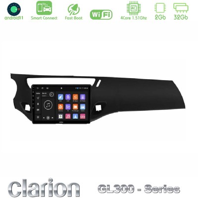 Clarion GL300 Series 4Core Android11 2+32GB Citroen C3/DS3 2009-2016 Navigation Multimedia Tablet 9" Με Carplay & Android Auto
