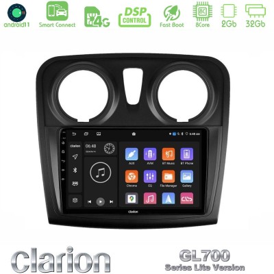 Clarion GL700 Lite Series 8Core Android ClarionOS 2+32GB Dacia Dokker 2014-2021 Navigation Multimedia Tablet 9" Με Carplay & And Clarion GL700 Lite Series 8Core Android ClarionOS 2+32GB Dacia Dokker 2014-2021 Navigation Multimedia Tablet 9" Με Carplay & And