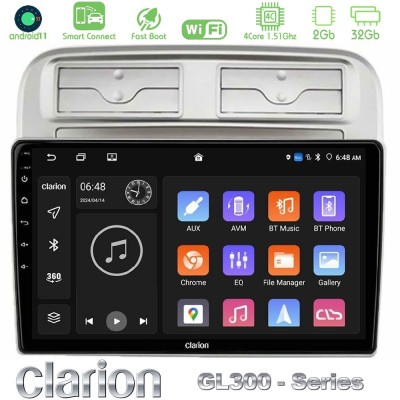Clarion GL300 Series 4Core Android ClarionOS 2+32GB Fiat Grande Punto 2006-2011 Navigation Multimedia Tablet 9" Με Carplay & And Clarion GL300 Series 4Core Android ClarionOS 2+32GB Fiat Grande Punto 2006-2011 Navigation Multimedia Tablet 9" Με Carplay & And