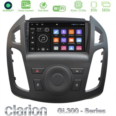 Clarion GL300 Series 4Core Android11 2+32GB Ford Transit Connect Navigation Multimedia Tablet 9" Με Carplay & Android Auto