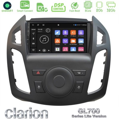 Clarion GL700 Lite Series 8Core Android ClarionOS 2+32GB Ford Transit Connect Navigation Multimedia Tablet 9" Με Carplay & Andro