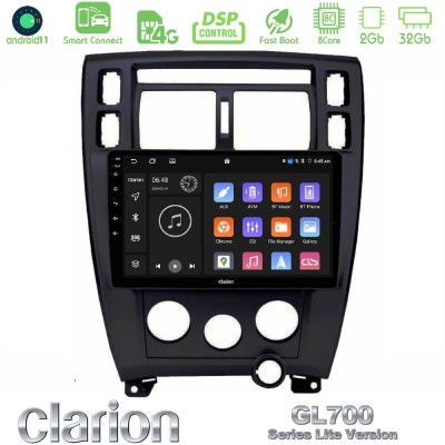 Clarion GL700 Lite Series Hyundai Tucson 2006 – 2013 8Core Android11 2+32GB Navigation Multimedia Tablet 10" Με Carplay & Androi