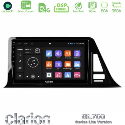 Clarion GL700 Lite Series 8Core Android11 2+32GB Toyota CH-R (Χωρίς Εργ.Οθόνη) Navigation Multimedia Tablet 9" Με Carplay & Andr