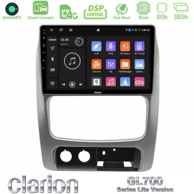 Clarion GL700 Lite Series 8Core Android11 2+32GB Jeep Cherokee (KJ) 2002-2007 Navigation Multimedia Tablet 9" Με Carplay & Andro