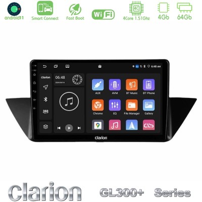 Clarion GL300+ Series 4Core Android11 4+64GB BMW Χ1 E84 Navigation Multimedia Tablet 10"