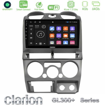 Clarion GL300+ Series 4Core Android11 4+64GB Isuzu D-Max 2007-2011 Navigation Multimedia Tablet 9"