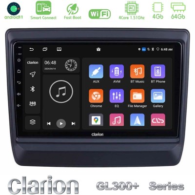 Clarion GL300+ Series 4Core Android11 4+64GB Isuzu D-MAX 2020-2023 Navigation Multimedia Tablet 9"