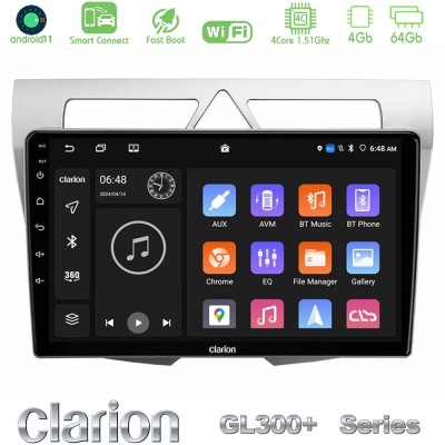 Clarion GL300+ Series 4Core Android11 4+64GB Kia Picanto Navigation Multimedia Tablet 9"