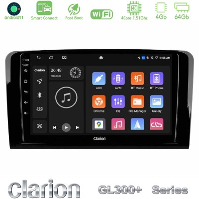 Clarion GL300+ Series 4Core Android11 4+64GB Mercedes ML/GL Class Navigation Multimedia Tablet 9"