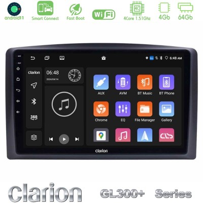 Clarion GL300+ Series 4Core Android11 4+64GB Mercedes Vito 2015-2021 Navigation Multimedia Tablet 10"