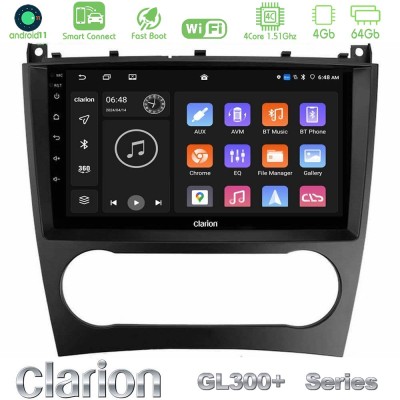 Clarion GL300+ Series 4Core Android11 4+64GB Mercedes W203 Facelift Navigation Multimedia Tablet 9"