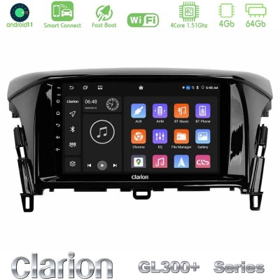 Clarion GL300+ Series 4Core Android11 4+64GB Mitsubishi Eclipse Cross Navigation Multimedia Tablet 9"