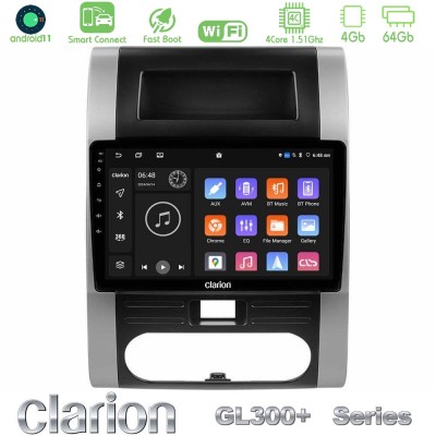 Clarion GL300+ Series 4Core Android11 4+64GB Nissan X-Trail T31 Navigation Multimedia Tablet 10"