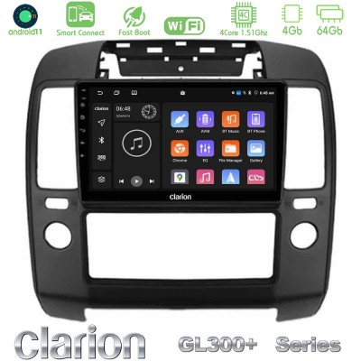 Clarion GL300+ Series 4Core Android11 4+64GB Nissan Navara Navigation Multimedia Tablet 9"