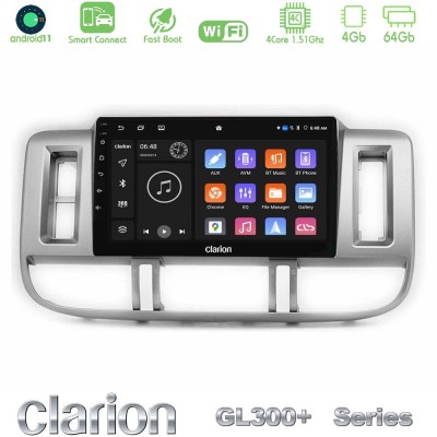 Clarion GL300+ Series 4Core Android11 4+64GB Nissan X-Trail (T30) 2000-2003 Navigation Multimedia Tablet 9"