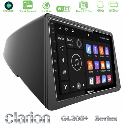 Clarion GL300+ Series 4Core Android11 4+64GB Opel Mokka Navigation Multimedia Tablet 9"