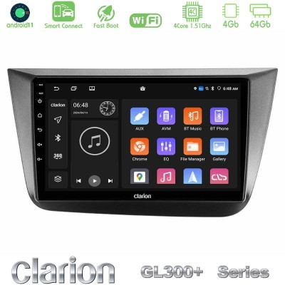 Clarion GL300+ Series 4Core Android11 4+64GB Seat Altea 2004-2015 Navigation Multimedia Tablet 9"