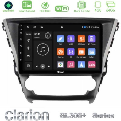 Clarion GL300+ Series 4Core Android11 4+64GB Toyota Avensis 2015-2018 Navigation Multimedia Tablet 9"