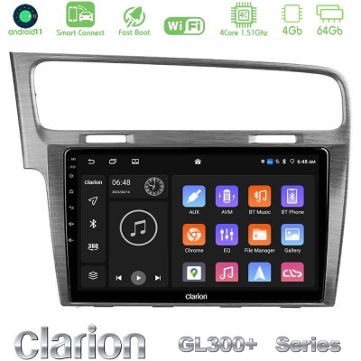 Clarion GL300+ Series 4Core Android11 4+64GB VW GOLF 7 Navigation Multimedia Tablet 10"