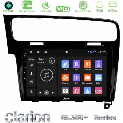 Clarion GL300+ Series 4Core Android11 4+64GB VW GOLF 7 Navigation Multimedia Tablet 10"