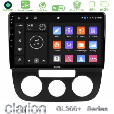 Clarion GL300+ Series 4Core Android11 4+64GB VW Jetta Navigation Multimedia Tablet 10"