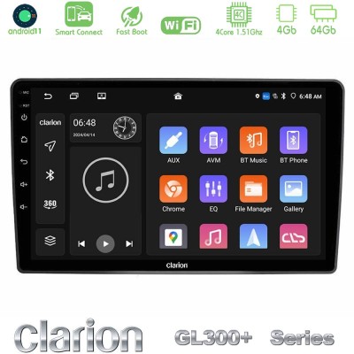 Clarion GL300+ Series 4Core Android11 4+64GB VW Passat Navigation Multimedia Tablet 9"
