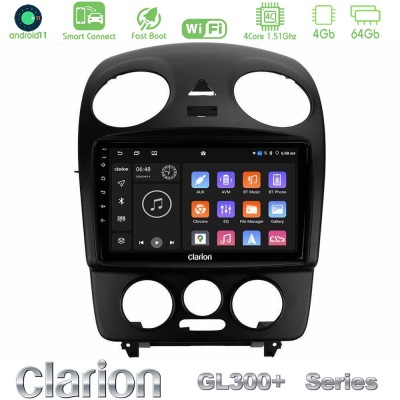 Clarion GL300+ Series 4Core Android11 4+64GB VW Beetle Navigation Multimedia Tablet 9"