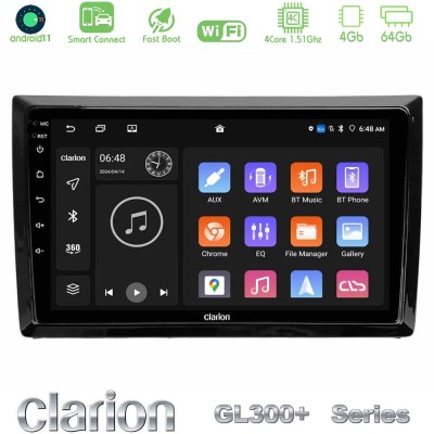 Clarion GL300+ Series 4Core Android11 4+64GB VW Beetle Navigation Multimedia Tablet 9"