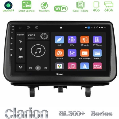 Clarion GL300+ Series 4Core Android11 4+64GB Opel Meriva B 2010-2017 Navigation Multimedia Tablet 9"