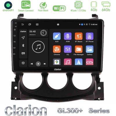 Clarion GL300+ Series 4Core Android11 4+64GB Nissan 370Z 2009-2013 Navigation Multimedia Tablet 9"