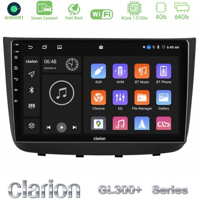 Clarion GL300+ Series 4Core Android11 4+64GB Mercedes Vito/Viano 2003-2006 Navigation Multimedia Tablet 10"