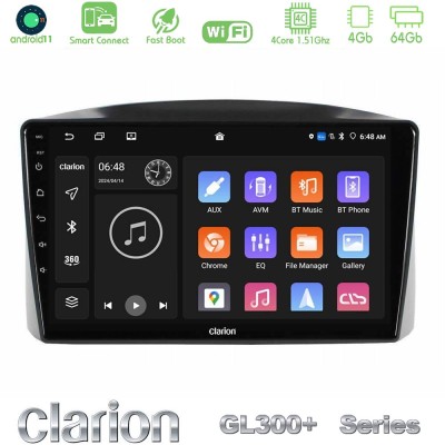 Clarion GL300+ Series 4Core Android11 4+64GB Jeep Grand Cherokee 2005-2007 Navigation Multimedia Tablet 10"