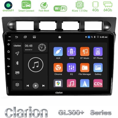 Clarion GL300+ Series 4Core Android11 4+64GB Kia Picanto 2004-2007 Navigation Multimedia Tablet 9"