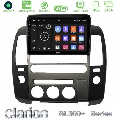 Clarion GL300+ Series 4Core Android11 4+64GB Nissan Navara D40 2006-2012 (με εργ.οθόνη) Navigation Multimedia Tablet 9"
