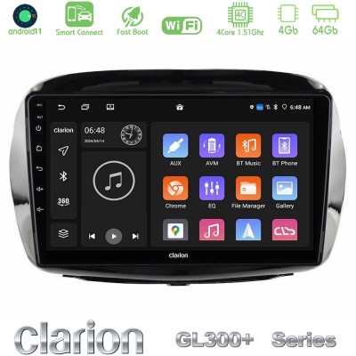 Clarion GL300+ Series 4Core Android11 4+64GB Honda FR-V 2004-2009 Navigation Multimedia Tablet 10"