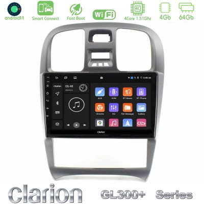Clarion GL300+ Series 4Core Android11 4+64GB Hyundai Sonata 2001-2005 Navigation Multimedia Tablet 9"