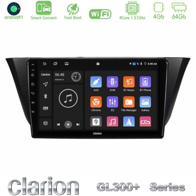 Clarion GL300+ Series 4Core Android11 4+64GB Iveco Daily 2014-2025 Navigation Multimedia Tablet 9"