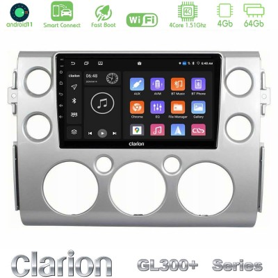 Clarion GL300+ Series 4Core Android11 4+64GB Toyota FJ 2007-2014 Navigation Multimedia Tablet 9"