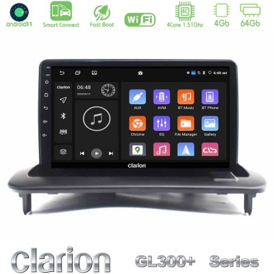 Clarion GL300+ Series 4Core Android11 4+64GB Volvo S40/C30/C70 Navigation Multimedia Tablet 9"
