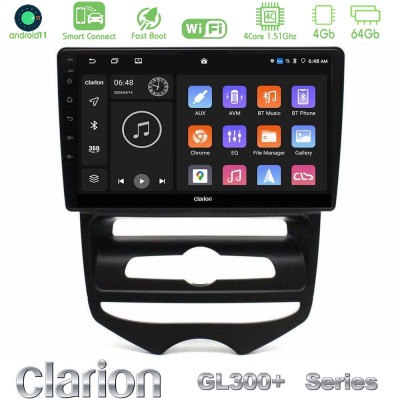 Clarion GL300+ Series 4Core Android11 4+64GB Hyundai ix20 2010-2020 (MANUAL A/C) Navigation Multimedia Tablet 10"
