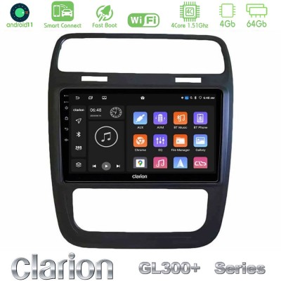 Clarion GL300+ Series 4Core Android11 4+64GB VW Scirocco 2014 – 2017 Navigation Multimedia Tablet 9"