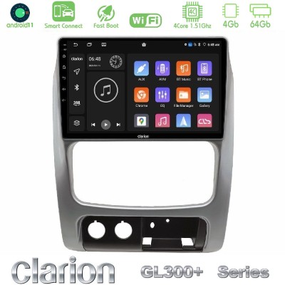 Clarion GL300+ Series 4Core Android11 4+64GB Jeep Cherokee (KJ) 2002-2007 Navigation Multimedia Tablet 9″