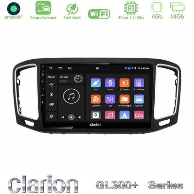 Clarion GL300+ Series 4Core Android11 4+64GB VW Sharan 2010-2015 Navigation Multimedia Tablet 9"