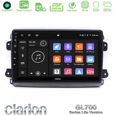 Clarion GL700 Lite Series 8Core Android11 2+32GB Citroen/Fiat/Opel Navigation Multimedia Tablet 9" Με Carplay & Android Auto